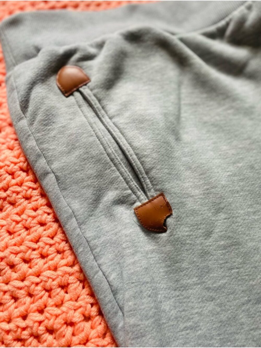 WANAKOME | XXL | Artemis Heather Grey Hoodie Rope Drawstring Cowl Neck Sweater - Picture 16 of 16